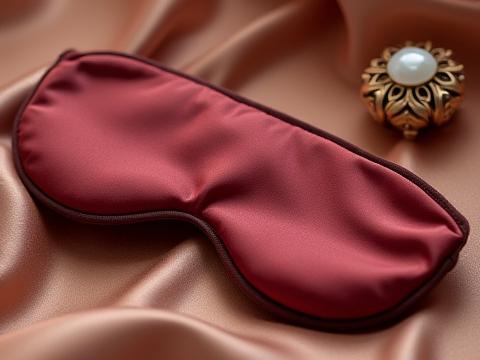 Silk Sleep Mask and Travel Pouch Set